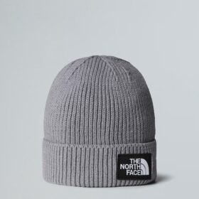 THE NORTH FACE Berretto con risvolto e logo box TNF Medium Grey Heather