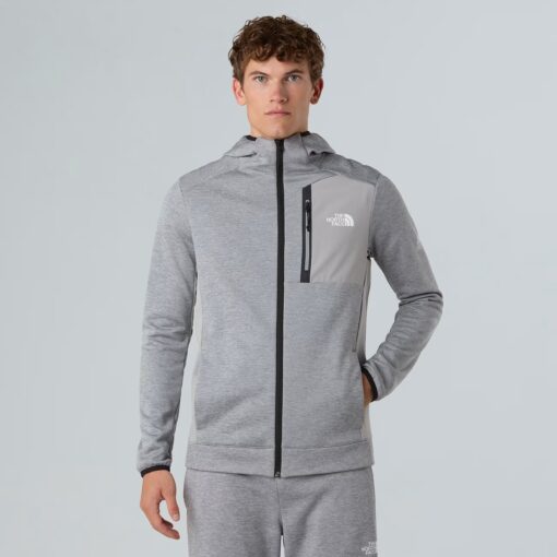 THE NORTH FACE Pile Mountain Athletics con cappuccio e cerniera integrale TNF Pale Grey Heather-Meld Grey