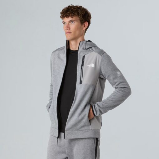 THE NORTH FACE Pile Mountain Athletics con cappuccio e cerniera integrale TNF Pale Grey Heather-Meld Grey