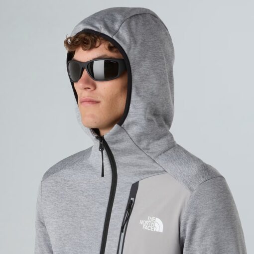THE NORTH FACE Pile Mountain Athletics con cappuccio e cerniera integrale TNF Pale Grey Heather-Meld Grey