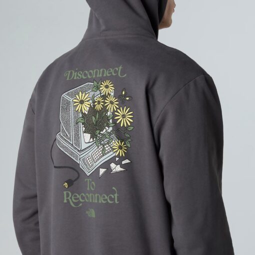 THE NORTH FACE Felpa con cappuccio Connect Relaxed Graphic Anthracite Grey