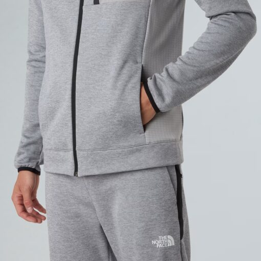THE NORTH FACE Pile Mountain Athletics con cappuccio e cerniera integrale TNF Pale Grey Heather-Meld Grey