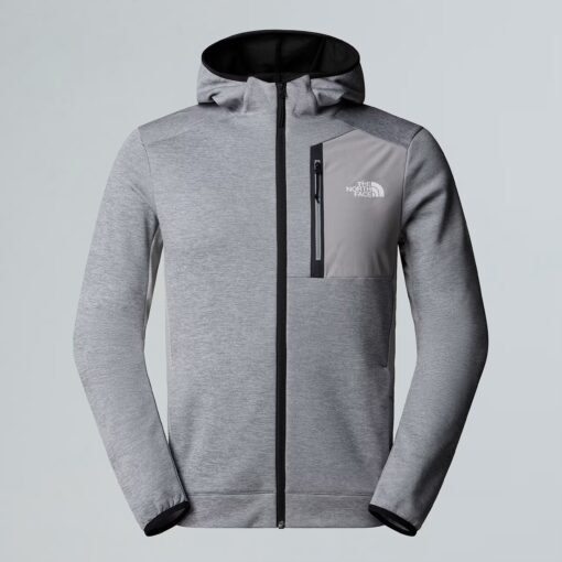 THE NORTH FACE Pile Mountain Athletics con cappuccio e cerniera integrale TNF Pale Grey Heather-Meld Grey