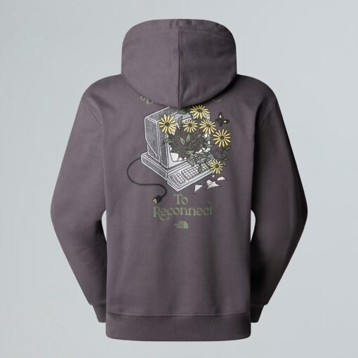 THE NORTH FACE Felpa con cappuccio Connect Relaxed Graphic Anthracite Grey