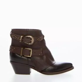 Ovyé Texano tronchetto in pelle marrone