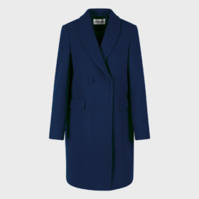 Sandro Ferrone Cappotto doppio petto basico blu navy